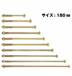 Rakuten - Z ゼット Z六角ボルト M12 M12×180mm 100本 417-2180 基礎 内装 構造金物 土台