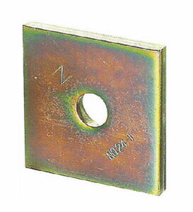 Rakuten - Z ゼット Z角座金 M16用 9×80×80mm 416-0009 50個 基礎 内装 構造金物 土台