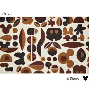 クリーンテックス 玄関マット Disney Mat Collectionミッキー&ミニーモチーフブラウン/グレー75cm×120cm厚み 6mm滑り止め 屋内外兼用 洗濯OK