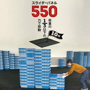サンコー スライダーパネル 550厚さ:8mm506×506mm10枚荷物を軽くスムーズに移動できるパネル