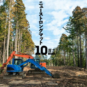 ニューストロングマット厚さ10mm1000mm×2000mm 24kg1枚駐車場 養生 板 工事 現場 河川敷 イベント会場 クッション敷板 外回り 養生材 建築 仮設 資材置場 保護 ゴルフ場 通路 足場