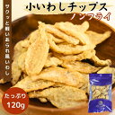 【 お徳用 】 小 いわし サラダ チップス 120g 揚げずにサクッと カルシウム たっぷり ノンフライ 大容量 【 送料無料 】 サクサク おやつ おつまみ 珍味 イワシ せんべい 酒のつまみ 駄菓子 菓子 スナック チャック袋