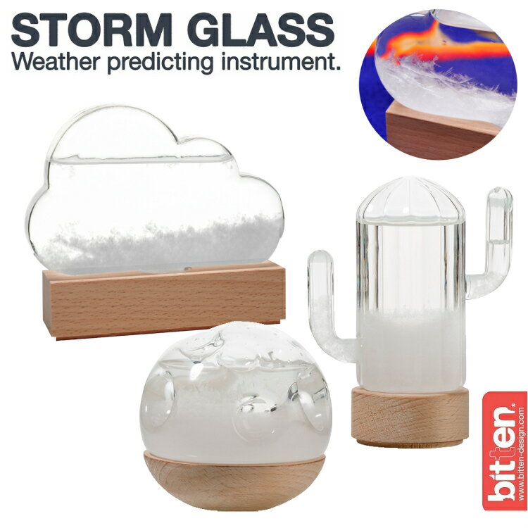 ストームグラス（3000円程度） ストームグラス BITTEN ビトゥン STORM GLASS WEATHER STATION ストームクラウド / ムーン カクタス ウェザーステーション 簡易気象観測 科学玩具 あす楽 翌日お届け