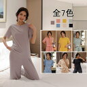 上下2点セット クロップドTシャツ&ジョガーパンツ カットソー トップス ボトムズ カジュアル ロング セクション Tシャツレディース プルオーバー 無地 全7...