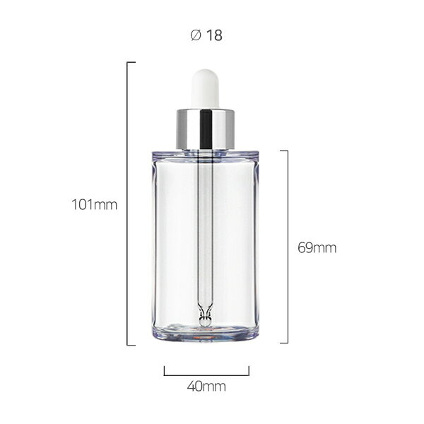 YOKIプラザの金冠・銀冠スポイトボトル CL 50ml HB 100個セット YOKIプラザ_スポイト・ボトル各2色展開｜アングル2