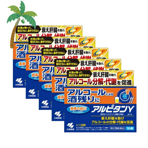 【第2類医薬品】 アルピタン ガンマ 16錠 [5個セット] 医薬品 市販薬 小林製薬 漢方製剤 錠剤 飲み過ぎ..