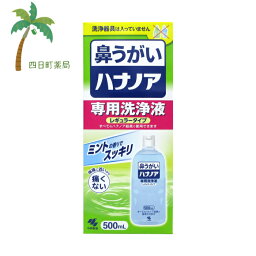 ハナノア 専用洗浄液(500ml)レギュラータイプ 【送料無料】 【宅急便】 【小林製薬】※本品に洗浄器具は入っていません。JAN:4987072040560