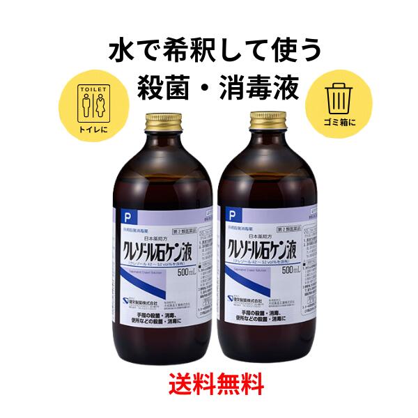 【第2類医薬品】クレゾール石ケン液 500ml [2個セット] T：4987286314846