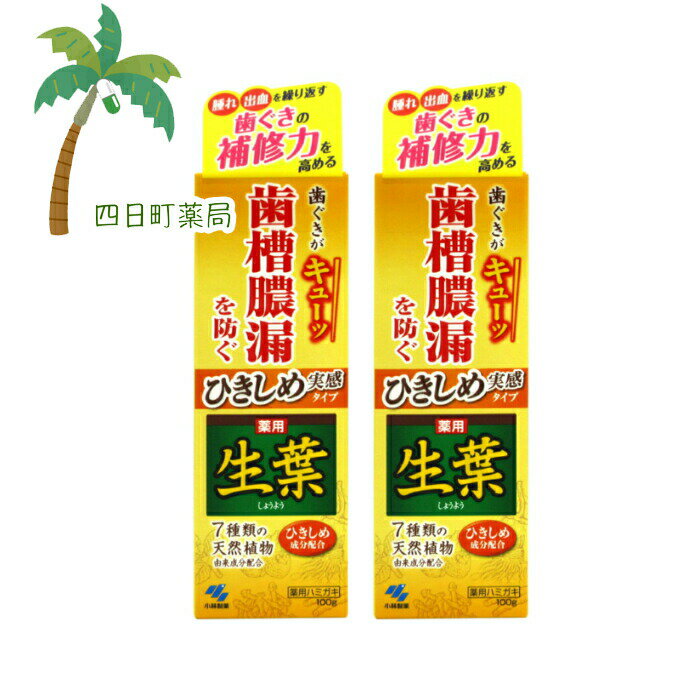 薬用ハミガキ ひきしめ生葉 100g [2個セット] M:4987072072752 小林製薬