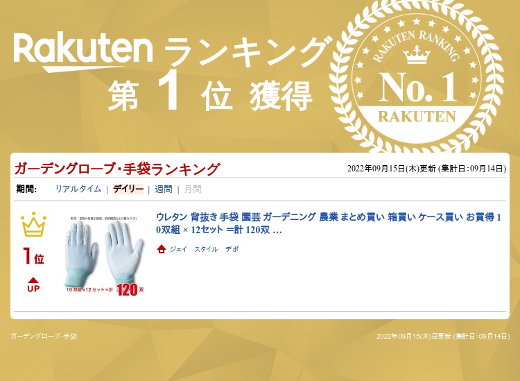 《楽天ランキング1位》 【送料無料】 ウレタン背抜き手袋 10双組×12＝計120双 【ま...