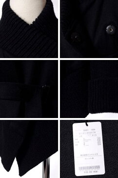 アンドゥムルメステール (ann demeulemeester) ブルゾン風ロングジャケット ウールフラノ ブラック 2121442078013 2015AW レディース秋冬新作 3,980円以上購入で送料無料 【正規取扱】