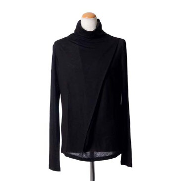 アンドゥムルメステール (ann demeulemeester) タートルネックカットソー リヨセルウール ブラック 212135202100013 2015AW レディース秋冬新作 3,980円以上購入で送料無料 【正規取扱】