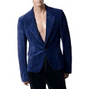 ハイダーアッカーマン (Haider Ackermann) OMEGA ジャケット ベロア ブルー 300018659 トラックスーツ,ブルゾン,ベロア,青 2...