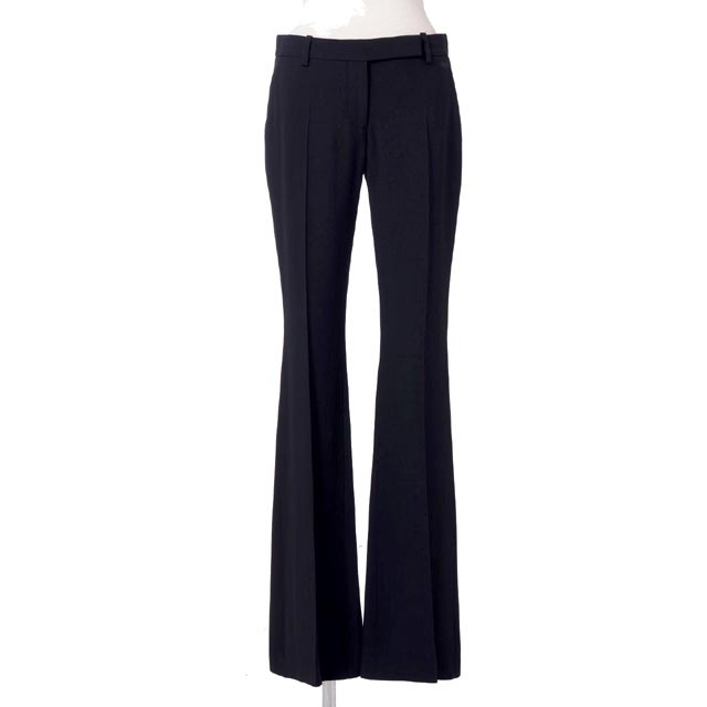 アレキサンダーマックイーン (Alexander McQueen) センタープリーツパンツ ジョーゼット ブラック308721qge401000 2016SS ...