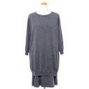 ブルネロクチネリ (Brunello Cucinelli) 2WAYレイヤードプルオーバー カシミヤ ダークグレーdw521110291 2016AW レディー...