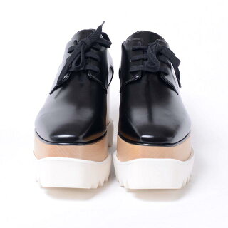 ステラマッカートニー(stellamccartney)ブリットシューズポリウレタンなどブラック