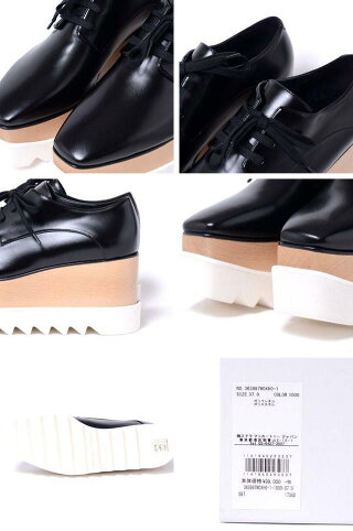 ステラマッカートニー(stellamccartney)ブリットシューズポリウレタンなどブラック
