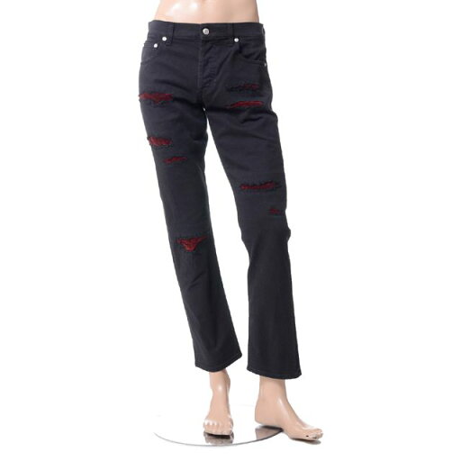 アレキサンダーマックイーン (Alexander McQueen) ダメージジーンズ ブラック471412qjy33100120cm Shredded Denim 2017AW メンズ秋冬 送料無料 正規取扱 アレキサンダーマックイーン (Alexander McQueen) ダメージジーンズ ブラック471412qjy33100120cm Shredded Denim 2017AW メンズ秋冬 送料無料 正規取扱