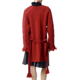 メゾンマルジェラ(MaisonMargiela)袖カーディガンウールファイアーブリック