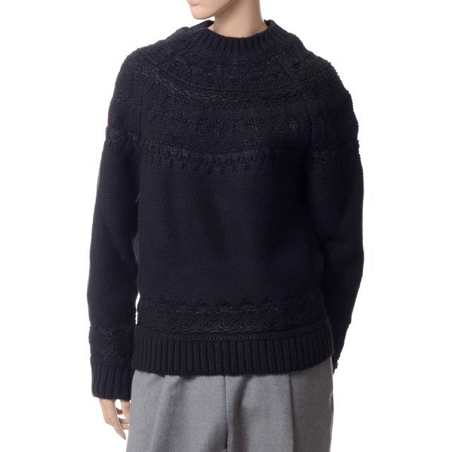 アレキサンダーマックイーン (Alexander McQueen) セーター ブラック483364q1wey1069Crew Nk Lg Slv Pull 20...