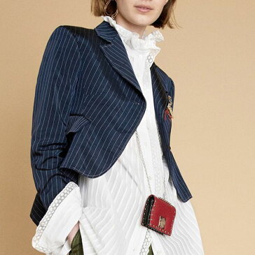 ソニアリキエル (SONIA RYKIEL) ショートストライプジャケット ジャージー ネイビー1922110410t221451 2018SS レディース春夏新作 送料無料 正規取扱