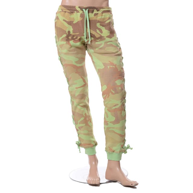 フェイスコネクション (Faith Connexion) Camo Laced Jogg レースジョガーパンツ グリーンm3518j00012302 2018SS メンズ春夏 3,980円以上購入で送料無料 正規取扱