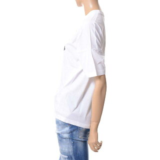 ディースクエアード(Dsquared2)カウボーイプリントTシャツコットンホワイト