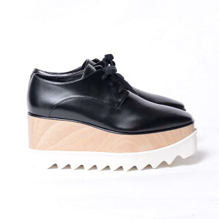 ステラマッカートニー(stellamccartney)ブリットシューズ合成皮革ブラック
