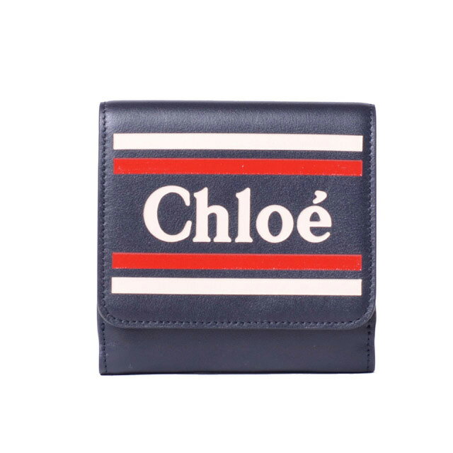 クロエ (chloe) VICK 二つ折り財布 スクエアウォレット カーフスキン フルブルーchc19sp066a884d4 2019SS レディース春夏新作 送料無料 正規取扱