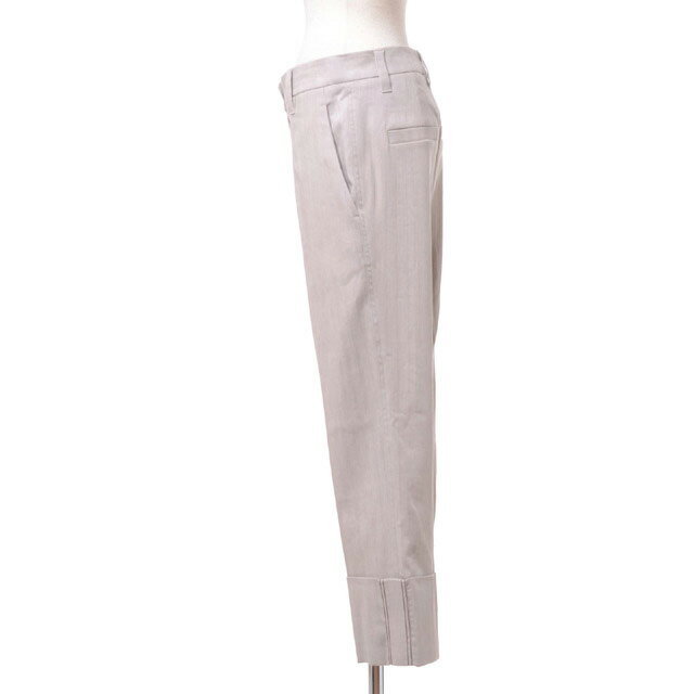 ブルネロクチネリ (Brunello Cucinelli) ダブル裾ワイドパンツ コットンリネンストレッチ ベージュf578p6968dc7198 2019SS レディース春夏新作 送料無料 正規取扱