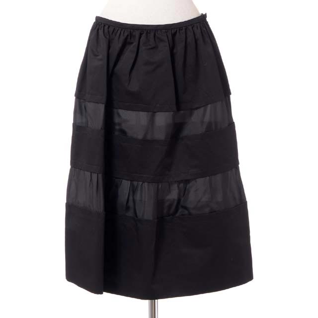 マルニ (Marni) フレアースカート コットン ブラックgoms066q0n99 2019SS レディース春夏新作 送料無料 正規取扱