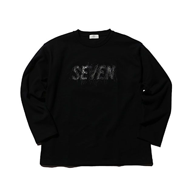 スタジオセブン (STUDIO SEVEN) サンダーロゴベーシックロングTシャツ ブラック コットンジャージー ブラック70863745black 2019AW メンズ秋冬新作 送料無料 正規取扱