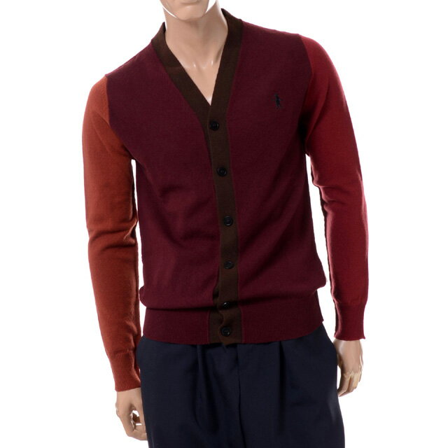 マルニ (Marni) バイカラーカーディガン ハイゲージウール ボルドーcdmg0022qmlr92 メンズ 送料無料 正規取扱