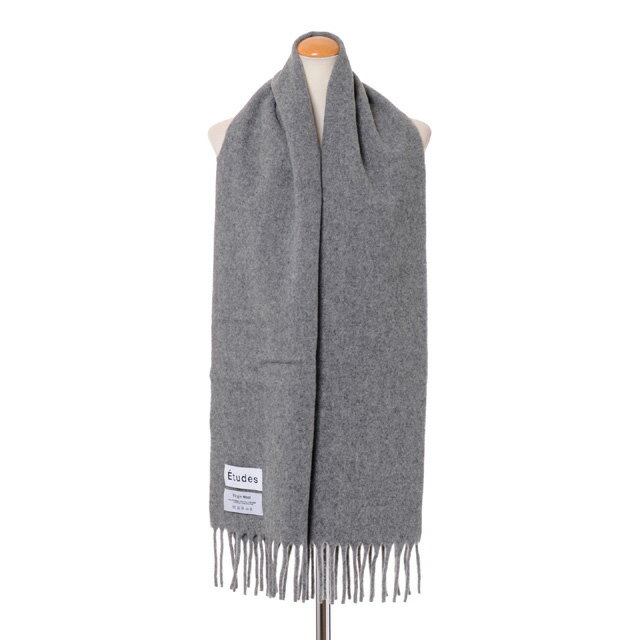 エチュード (etudes) マフラー ヴァージンウール グレーe17m82934 メンズ 送料無料 正規取扱