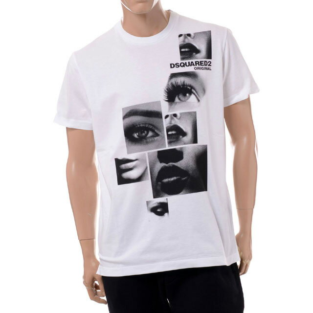 ディースクエアード (Dsquared2) Tシャツ コットン ホワイトs74gd0982s22427100 2022SS メンズ春夏新作 送料無料 正規取扱