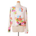 インポートブランド (import brand) ボクシーセーター ANNA MOLINARI アンナモリナーリ アイボリープリントbe782311090 20...