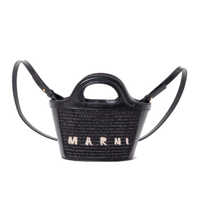 マルニ (Marni) TROPICALIA SUMMERマイクロミニバッグ 牛革・ラフィア ブラックbmmp0067q000n99 2022SS レディース春夏新作 送料無料 正規取扱のサムネイル