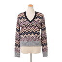 ミッソーニ (Missoni) Vネックセーター 羊毛ミックス ブラックミックス52172330002159 2022AW レディース秋冬新作 送料無料 正規取...
