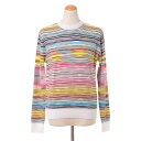 ミッソーニ (Missoni) 丸襟セーター 羊毛レーヨン マルチボーダーホワイト52181330002109 2023SS レディース春夏新作 送料無料 正規...