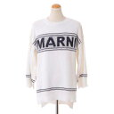 マルニ (Marni) ラウンドネックロゴ入りセーター コットンニット リリーホワイトgcmd0397q0u00w01 2023SS レディース春夏新作 送料無...