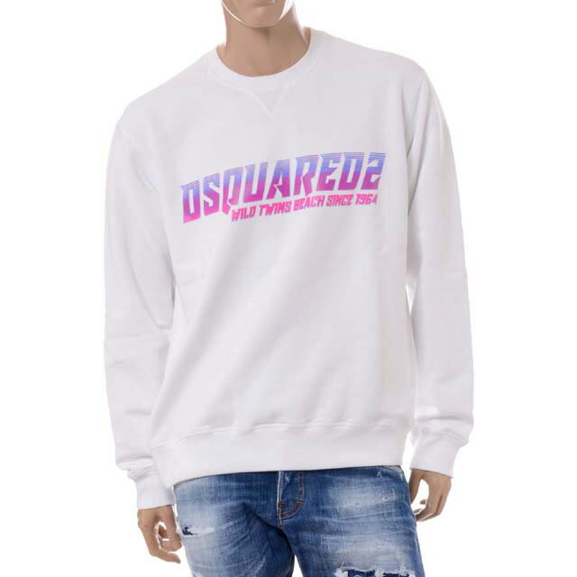 ディースクエアード (Dsquared2) ロゴトレーナー ホワイトs74gu0681s25516100 2022AW メンズ秋冬新作 送料無料 正規取扱