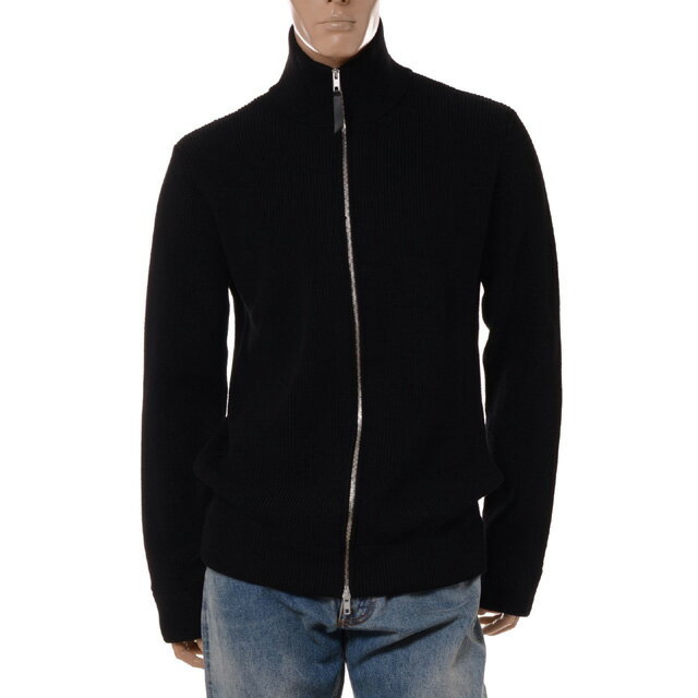メゾン マルジェラ (Maison Margiela) ジップアップカーディガン ニット ブラックsi1ha001317781900f 2023AW メンズ秋冬...