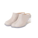 エムエムシックス メゾンマルジェラ (MM6 MAISON MARGIELA) スリッポンミュール ナイロンやレザー ライトグレーs59wx0068t8188 ...