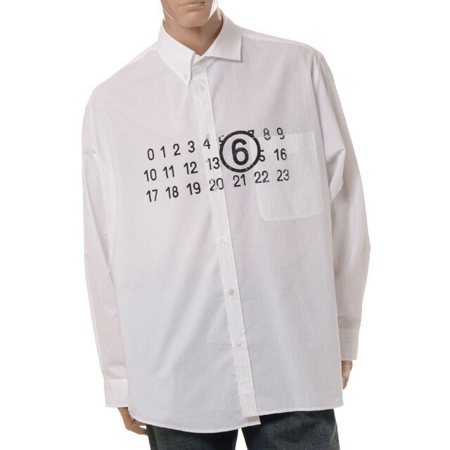 エムエムシックス メゾンマルジェラ (MM6 MAISON MARGIELA) シャツ コットン ストライプshodt0005stz119961 2024SS ...