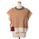 マルニ (Marni) カラーブロックフレンチスリーブセーター カシミヤ キャメルマルチgcmd0490q0uicm20 2024AW レディース秋冬新作 送料...