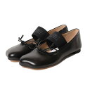 エムエムシックス メゾンマルジェラ (MM6 MAISON MARGIELA) バレエフラットシューズ 羊革 ブラックs59wz0099t8013 2024AW...