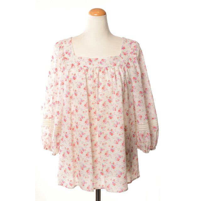クリスティーナティ (Kristina Ti) ロマンティックブラウス コットン フラワープリントkbl0108te0259 2025SS レディース春夏新作 ...