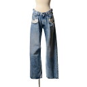 メゾン マルジェラ (Maison Margiela) リメイクボーイフレンドジーンズ コットン ブルーs51la0052470 2025SS レディース春夏新...