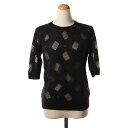 マルニ (Marni) 五分袖透かし編みセーター ウールシルク ブラックgcmd0596e0u00rn99 2025SS レディース春夏新作 送料無料 正規取扱