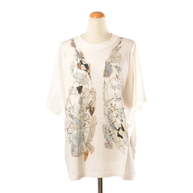 エムエムシックス メゾンマルジェラ (MM6 MAISON MARGIELA) アルティザナル・プレートTシャツ コットンジャージー ホワイトs52gc0353...